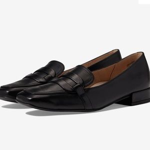 PAUL GREEN Rimona flat Black Leather Loafers women UK 3.5 US 6 NEW